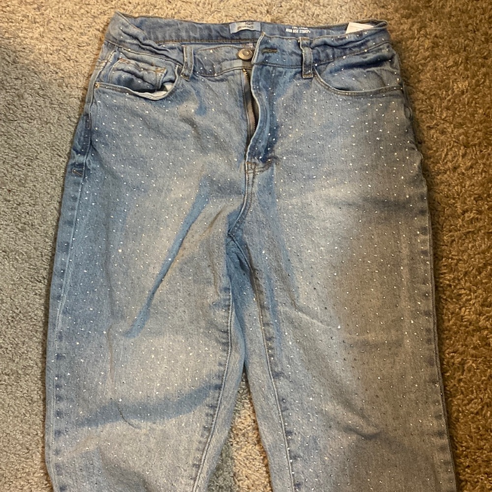 Kensie sparkle jeans size 4 womens